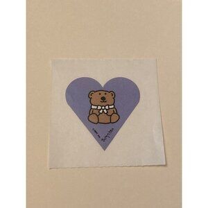 Vintage 80s Boynton Sticker Bear With Purple Heart